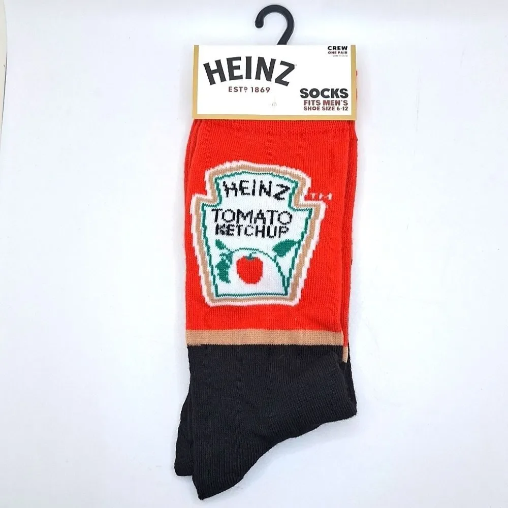 Heinz ketchup socks crew style 1 pair